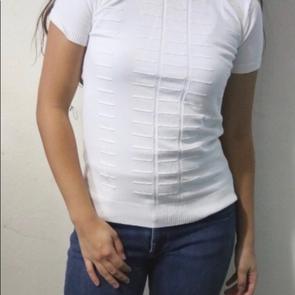 None Tops - Super soft White Top with design new size 4